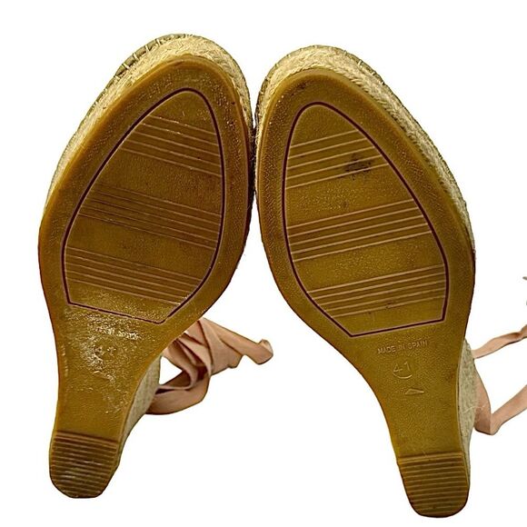 VIDORRETA WOMENS ESPADRILLE WEDGE MADE IN SPAIN WOVEN TEXTILE EU 41 US 10 USED - Picture 3 of 10